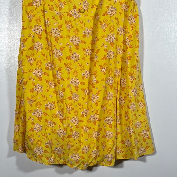 NWOT Lulus Passion Project Yellow Floral Print Mini Dress Size Large - Picture 6 of 7